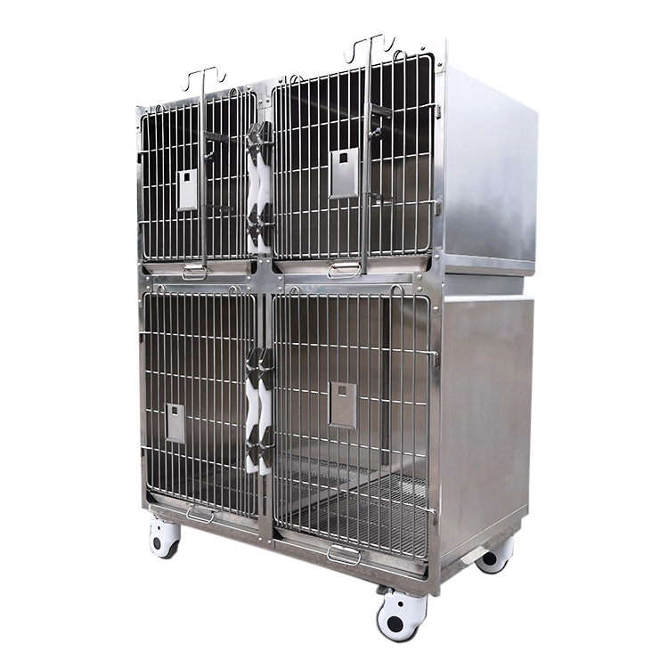 Combined stainless steel foster care (hospitalization) cage