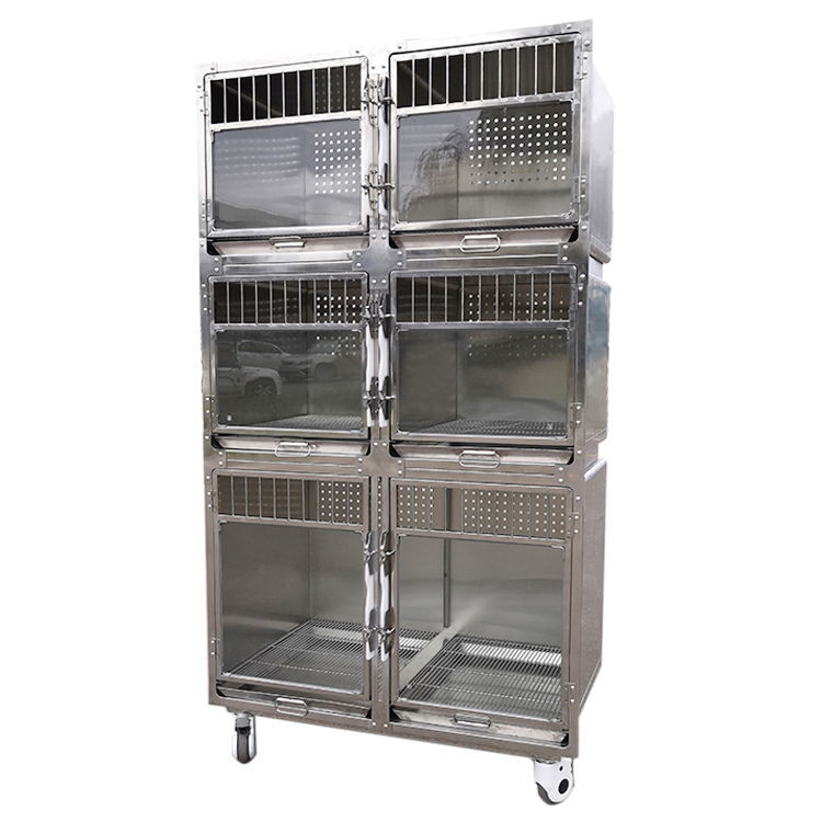 Stainless steel pet display cage