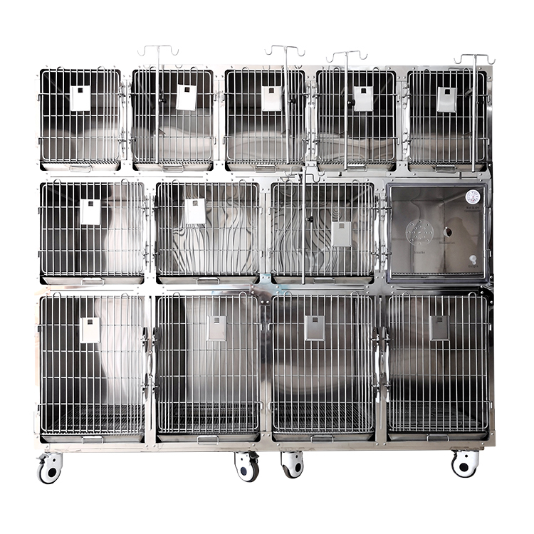 Multifunctional combined stainless steel foster care (hospitalization) cage