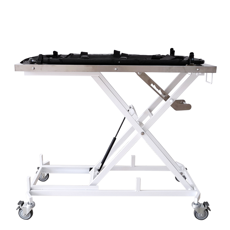 Emergency stretcher transport table