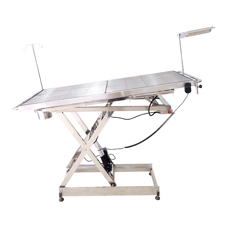 Stainless steel unilateral tilting operating table