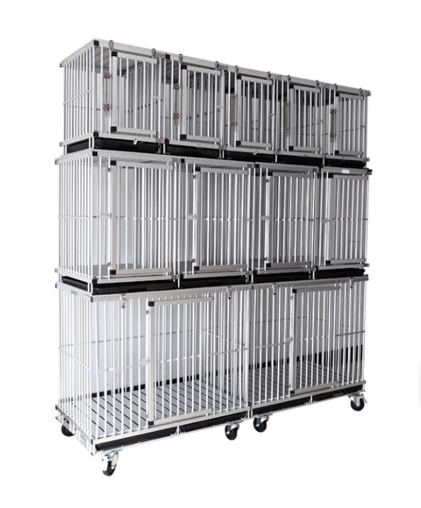 Three-layer 11-door - aluminum composite dog cage