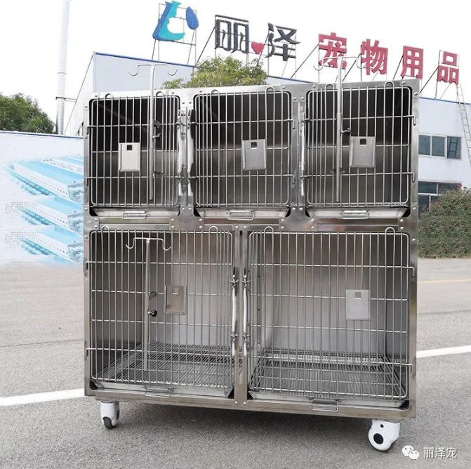 2-story 5-door stainless steel veterinary cage Pet inpatient cage