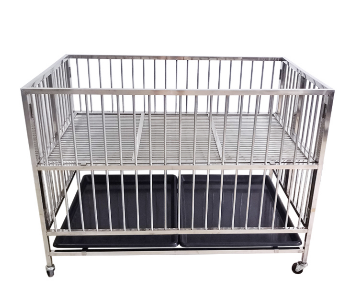 Stainless steel folding dog running cage