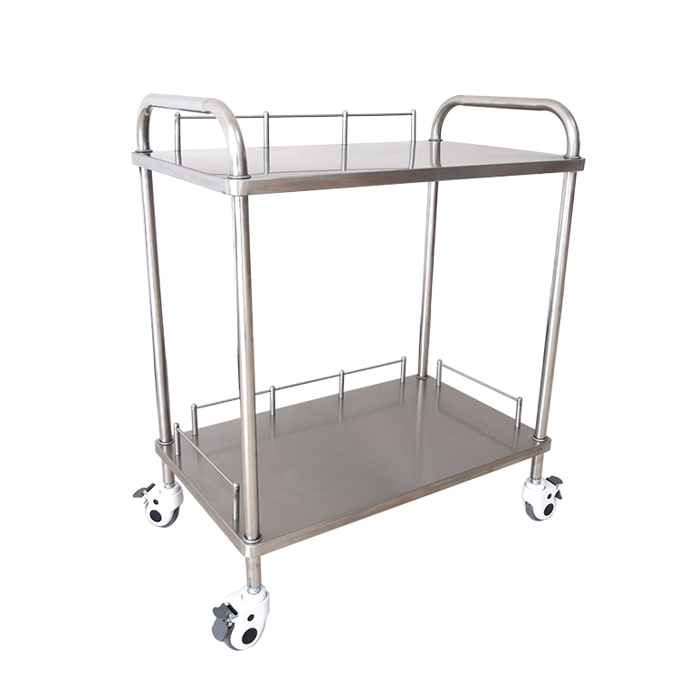 Stainless steel instrument trolley