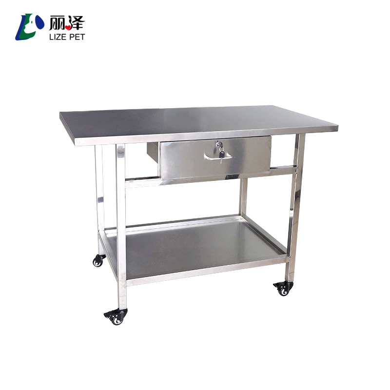 Stainless steel medical trolley without armrests