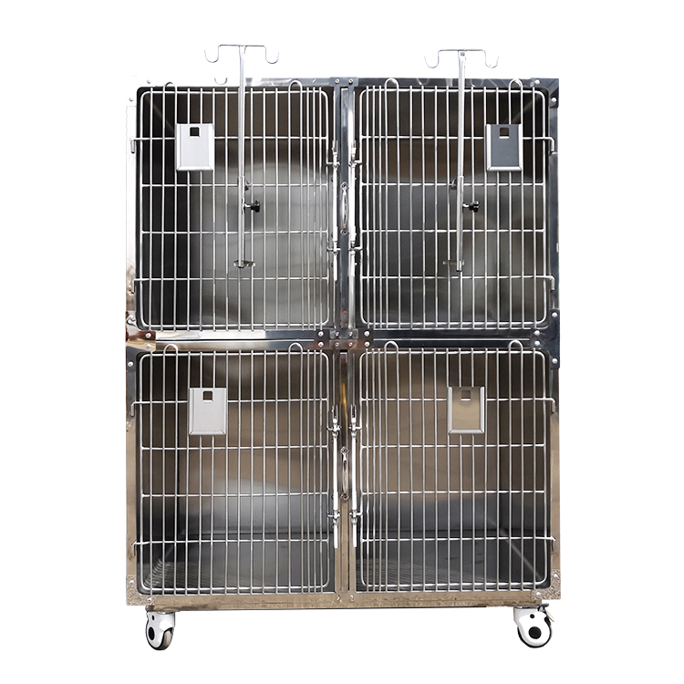 Veterinary Equipment Factory Custom High Quality 304 Stainless Steel Pet Shop Store Cat Dog Cage