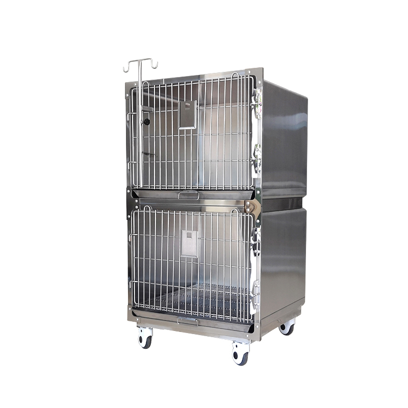 Stainless steel Pet Clinic Double-layer Combination Boarding Hospital Infusion Cage