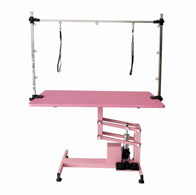 Z-type electric lift pet grooming table pink