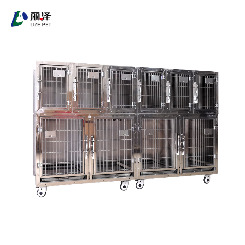 Customized Pet Cages Dog Cat Veterinary For Pet Hospital Stainless Steel Veterinary Cage