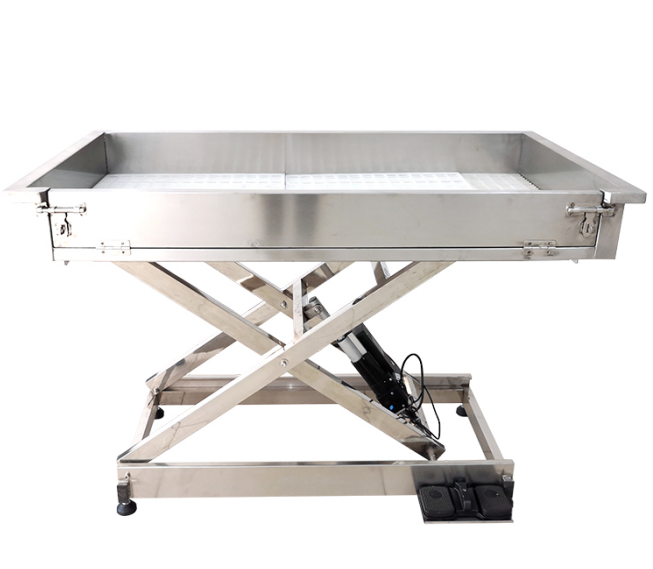 Custom stainless steel electric lift pet bath table