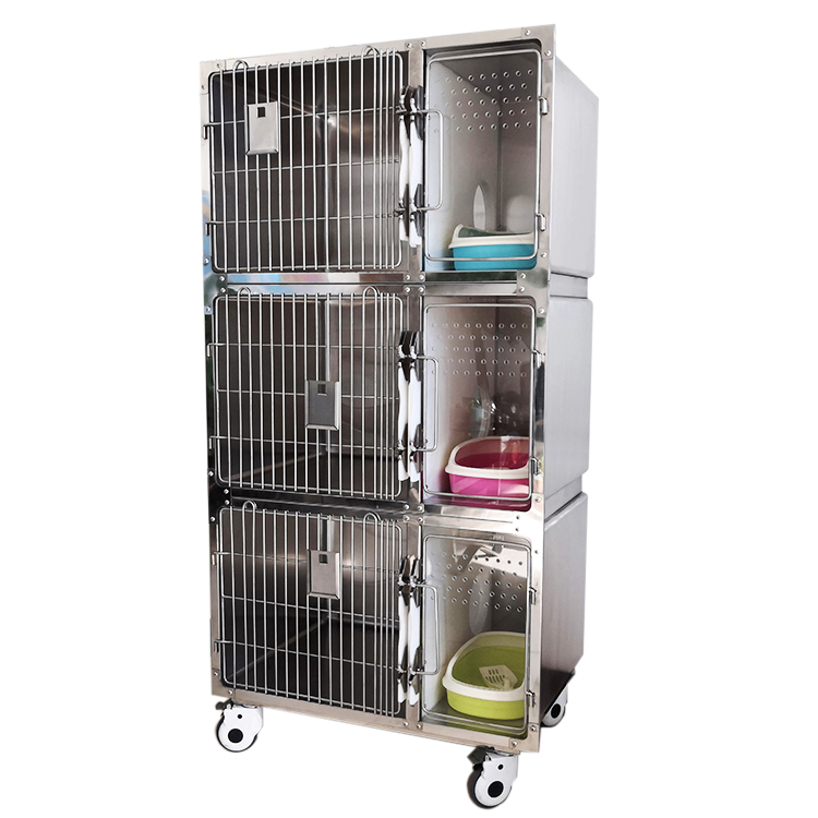 veterinary cat cage 3 layer outdoor cages for cats stainless steel wire pet cat cage