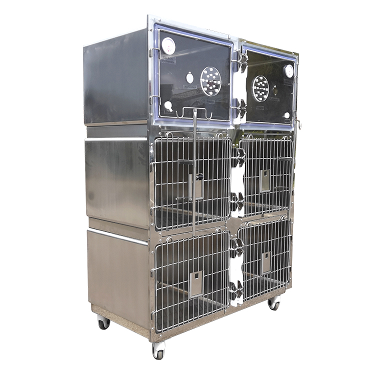 High Quality Pet Cages Dog Cat Veterinary Stainless Steel Pet High Pressure Oxygen Veterinary Cage