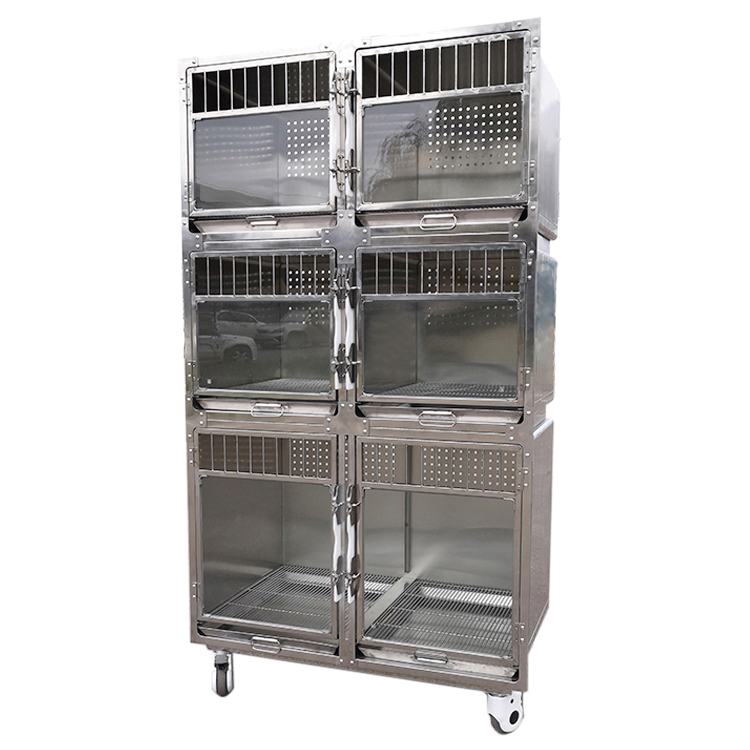 Superior Quality Stainless Steel Veterinary Cages For Pet Hospital Pet Health Care Equipment Pet Cages