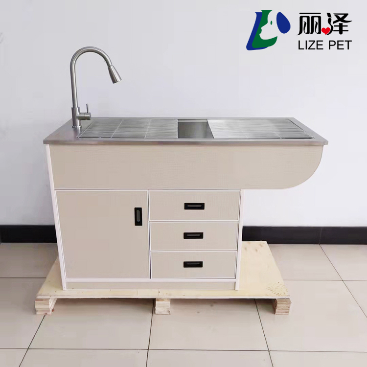 Wooden frame veterinary disposal table Veterinary operating table for pet examination