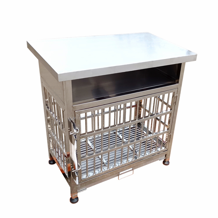 Veterinary Clinic Stainless Steel Pet Binding Rack Animal Diagnosis And Treatment Table With Cage veterinary equipment