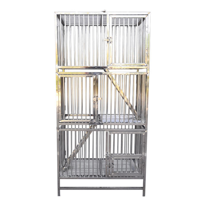 Lize pet stainless steel three-layer multi-layer cat cage cat house cat nest anti-corrosion acid