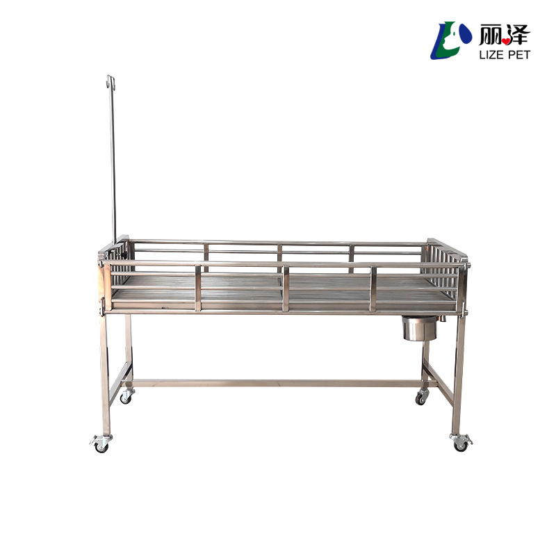 Veterinary equipment Stainless steel movable railing infusion table for dog cat vet animals