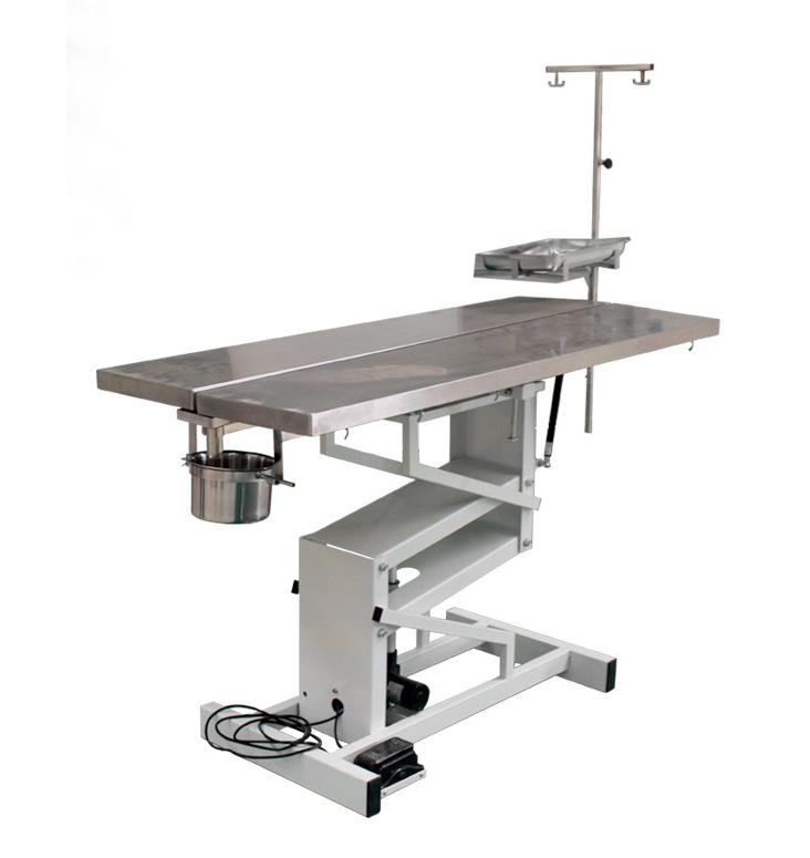 White Z type electric lifting stainless steel table constant temperature operating table