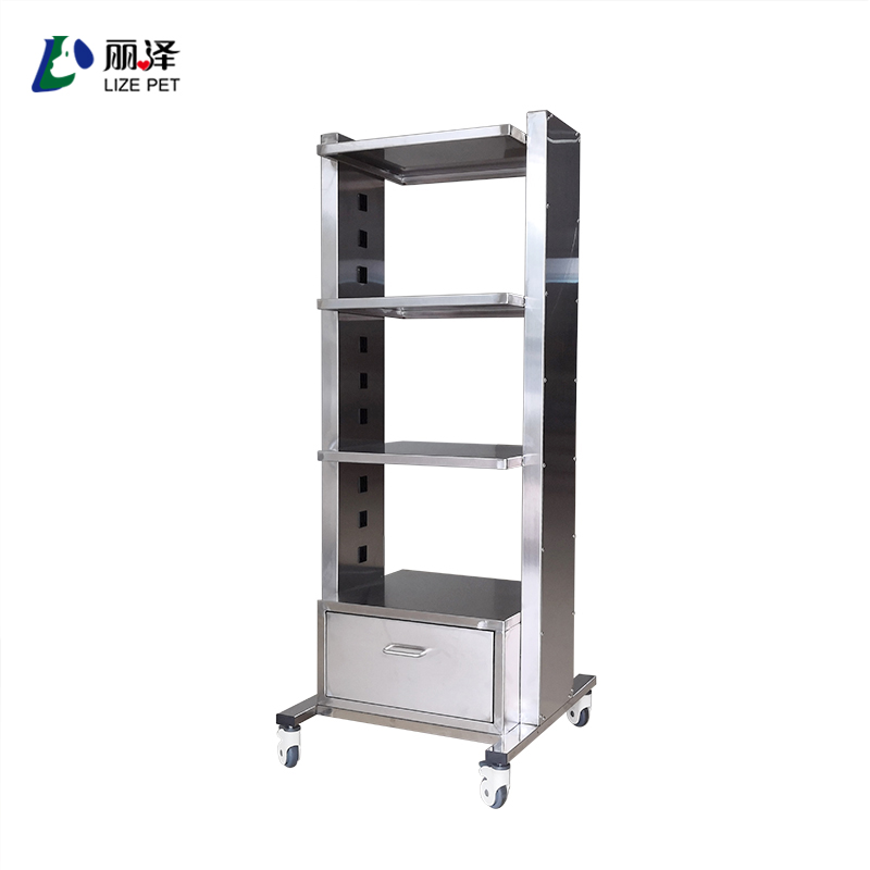 Stainless steel multi-layer equipment bearing cart with socket