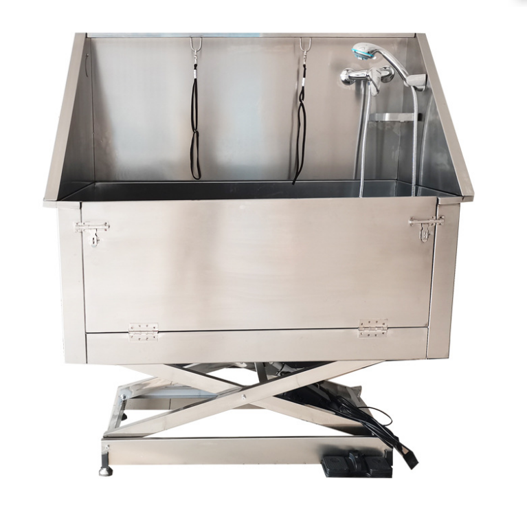 Stainless steel electric door stainless steel pet tub