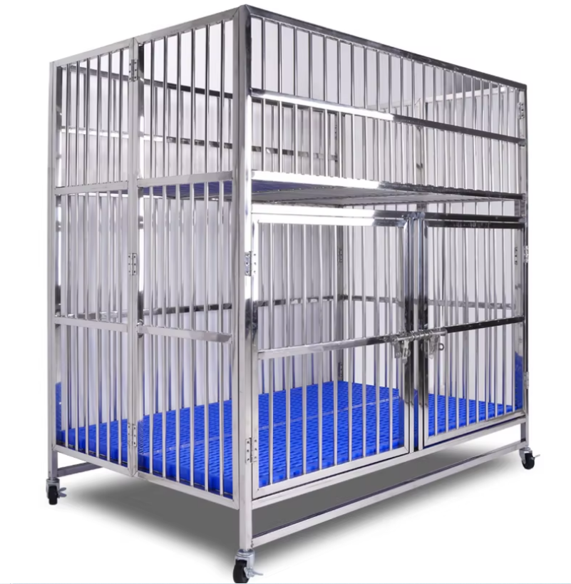 Heavy duty Quality stainless steel folding style indoor and outdoor pet cage