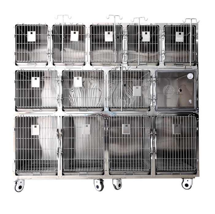 Multifunctional stainless steel pet boarding (inpatient) cage Veterinary cage