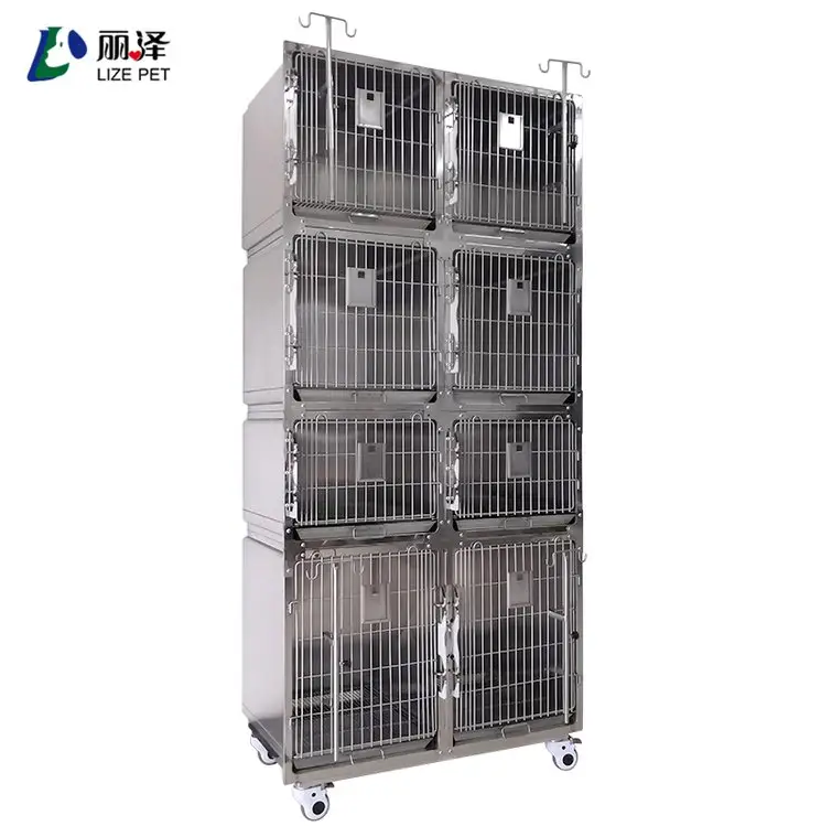 Pet dogs with 304 stainless steel four-layer 8-door assembly cage