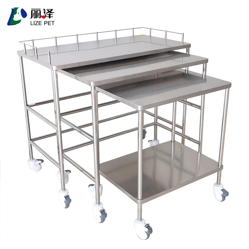 Veterinary Equipment Hospital Furniture Use Treatment Cart Medicine Transfusion Medical Trolley For Sale