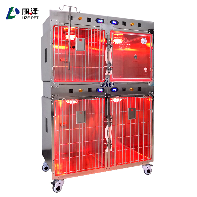 Premium 2-Tier 4-Door Heated Dry-Type Cage: Smart, Spacious & Safety-Focused