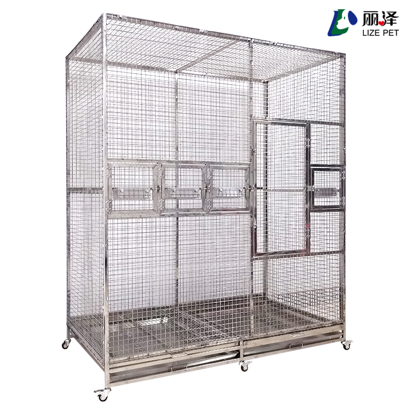 Wholesale Bird Cage Veterinary Equipment Stainless Steel Pet Breeding Bird Parrot Pigeon Cage