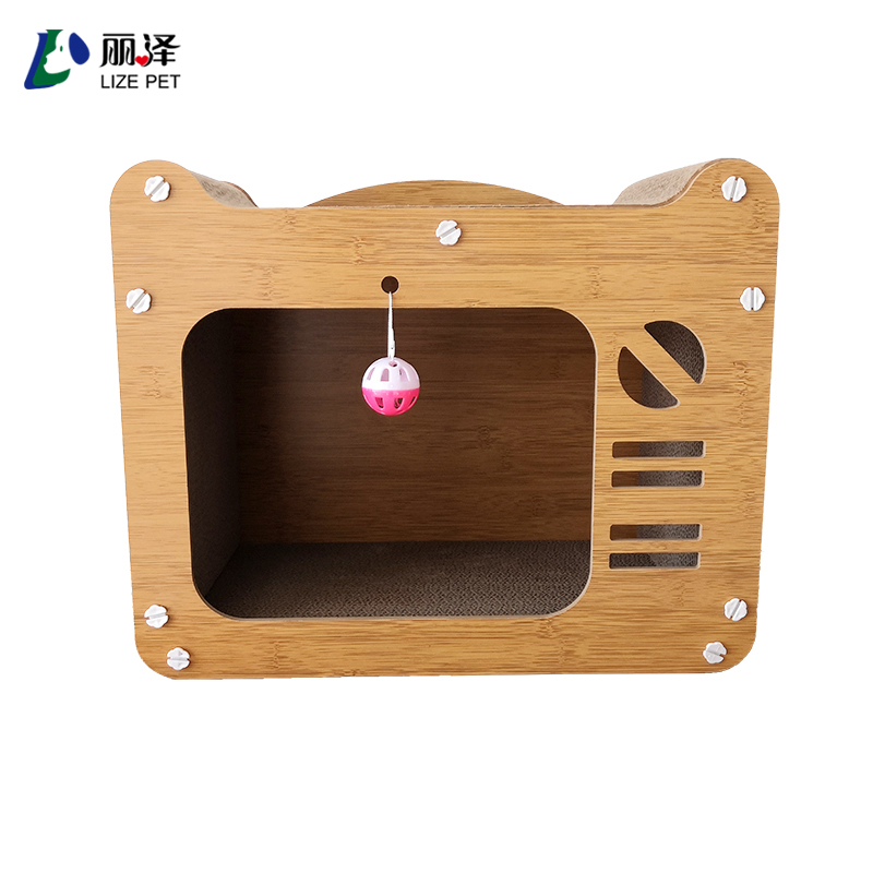 Pet Cat Toy Corrugated Paper Vertical Cat Claw Board with Wear-Resistant Debris-Free Nest Cat Bed